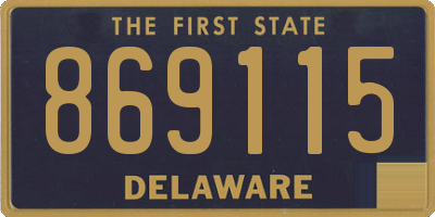 DE license plate 869115
