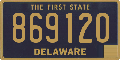 DE license plate 869120
