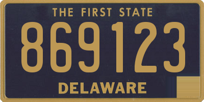 DE license plate 869123