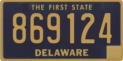 DE license plate 869124