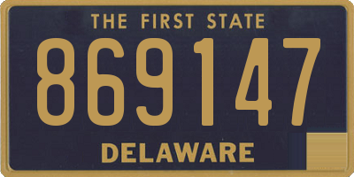 DE license plate 869147