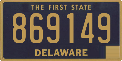 DE license plate 869149