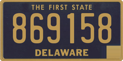 DE license plate 869158