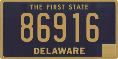 DE license plate 86916
