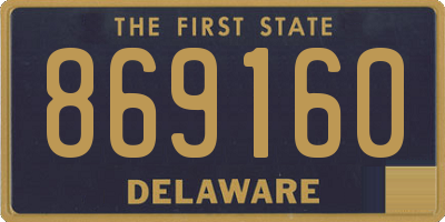 DE license plate 869160