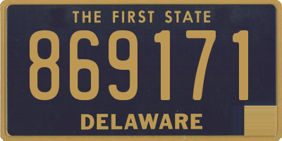 DE license plate 869171