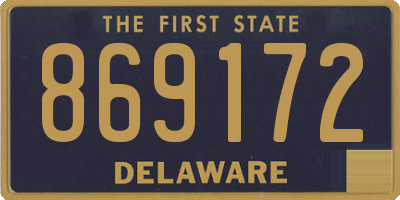 DE license plate 869172