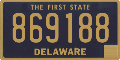 DE license plate 869188