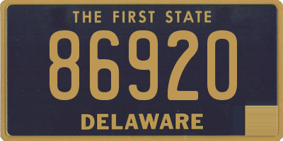 DE license plate 86920