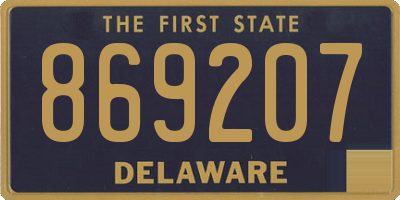DE license plate 869207
