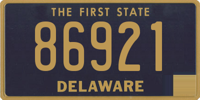 DE license plate 86921
