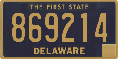 DE license plate 869214