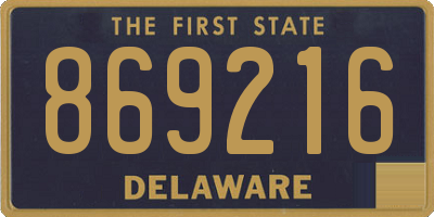 DE license plate 869216