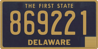 DE license plate 869221