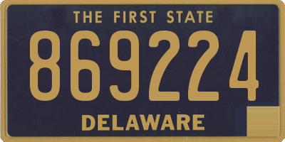 DE license plate 869224