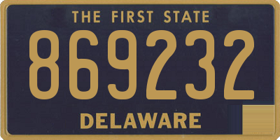 DE license plate 869232