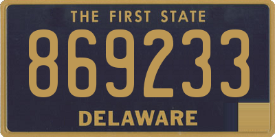 DE license plate 869233