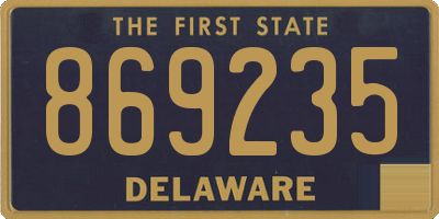 DE license plate 869235