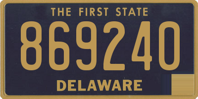 DE license plate 869240