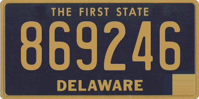 DE license plate 869246