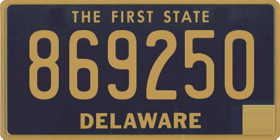 DE license plate 869250