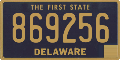 DE license plate 869256