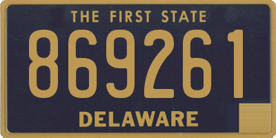 DE license plate 869261