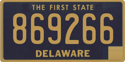 DE license plate 869266