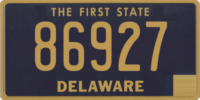 DE license plate 86927