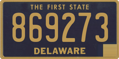 DE license plate 869273
