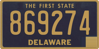 DE license plate 869274