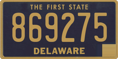 DE license plate 869275
