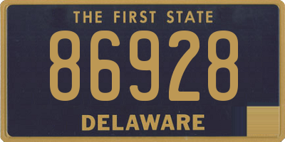 DE license plate 86928