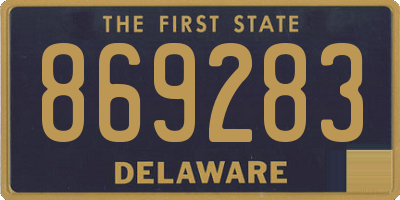DE license plate 869283