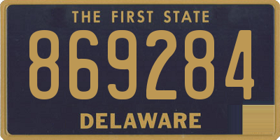DE license plate 869284