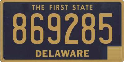 DE license plate 869285