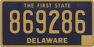 DE license plate 869286