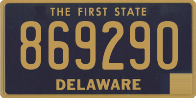 DE license plate 869290