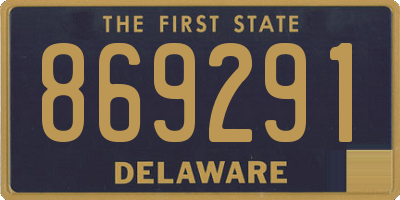 DE license plate 869291