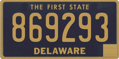 DE license plate 869293