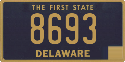 DE license plate 8693