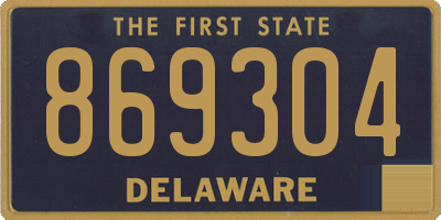 DE license plate 869304