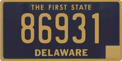 DE license plate 86931