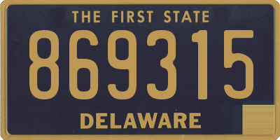 DE license plate 869315