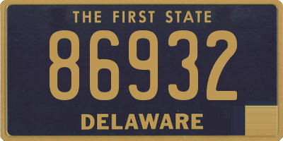 DE license plate 86932