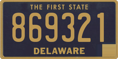 DE license plate 869321