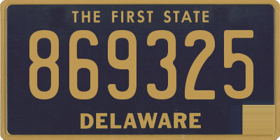 DE license plate 869325
