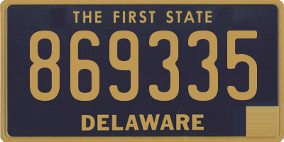 DE license plate 869335