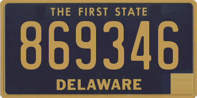 DE license plate 869346