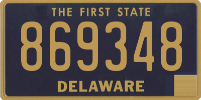 DE license plate 869348